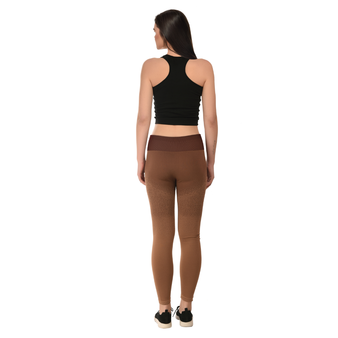 Seamless moisture-control Leggings Tights Brown