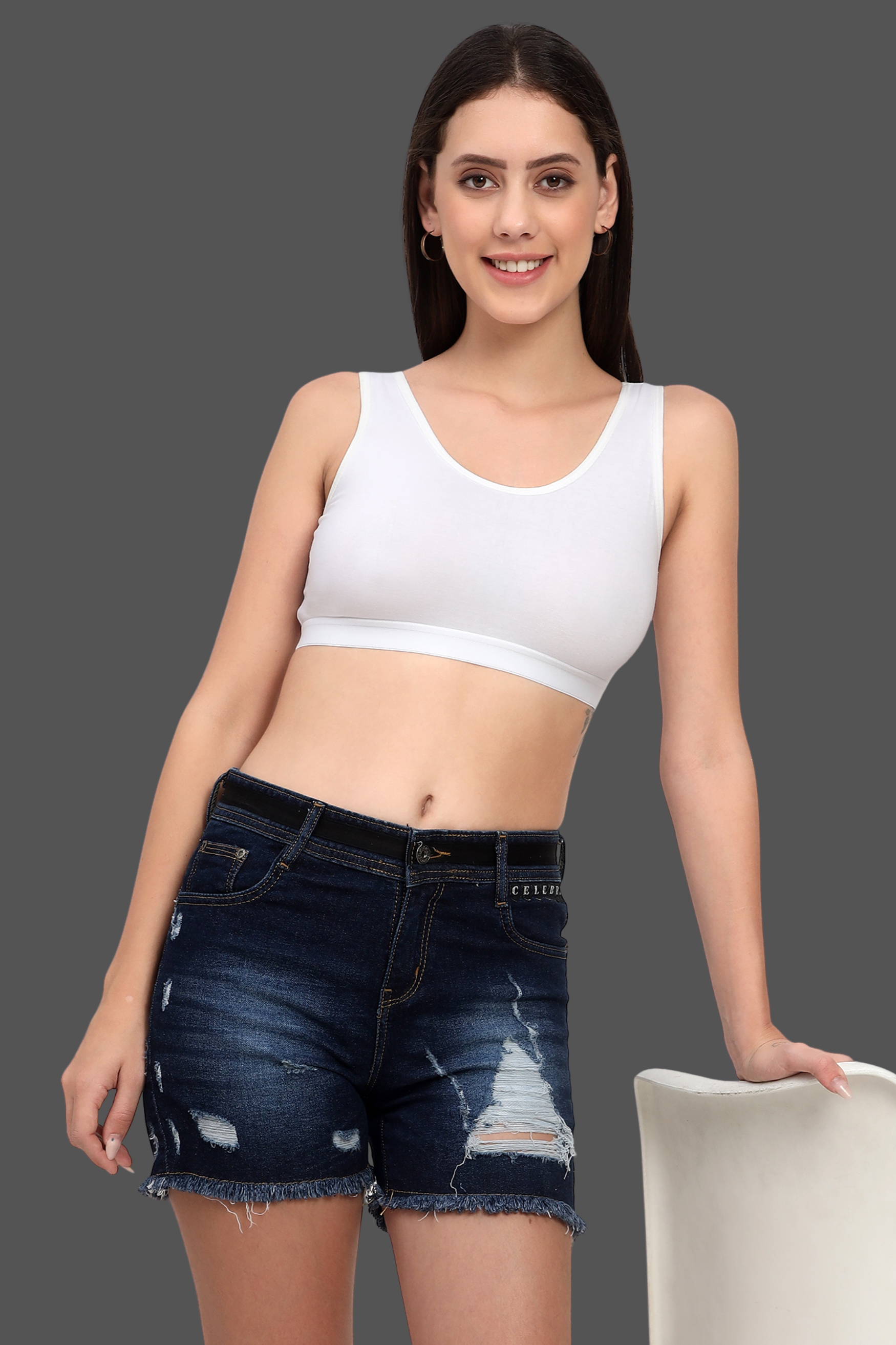 Sports Cotton Bra Women | Gym Bra | Jogging Bra | White