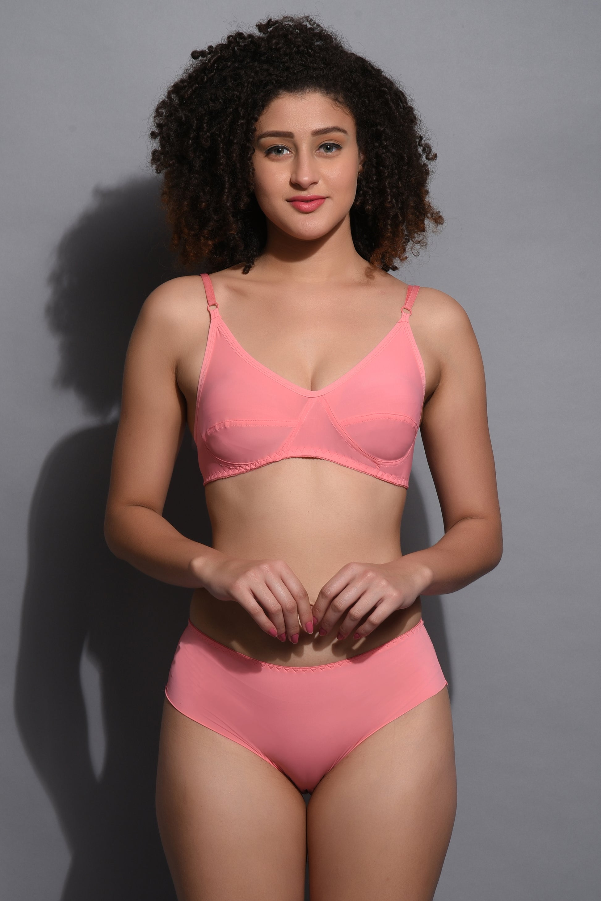 Seamless Lingeries Set Pink