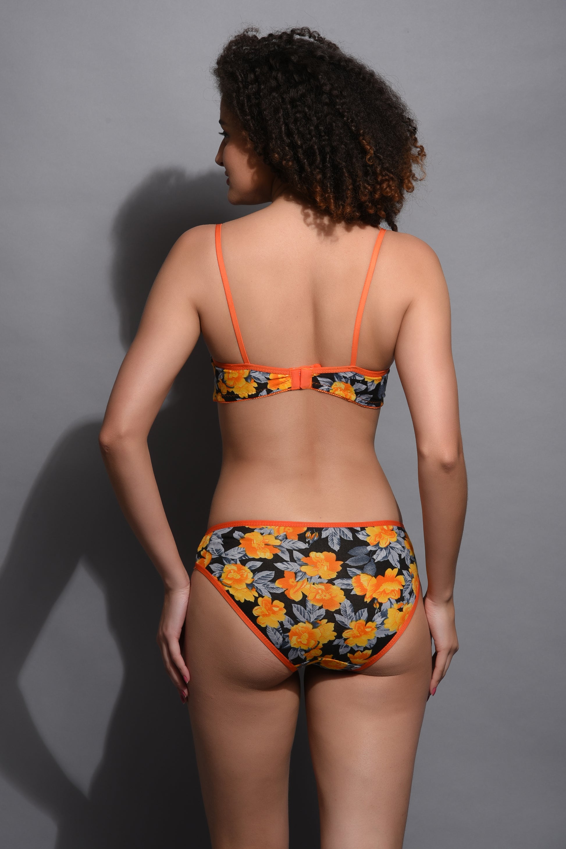 LINGERIES SET FOR WOMEN'S NON-PADDED-333 ORANGE